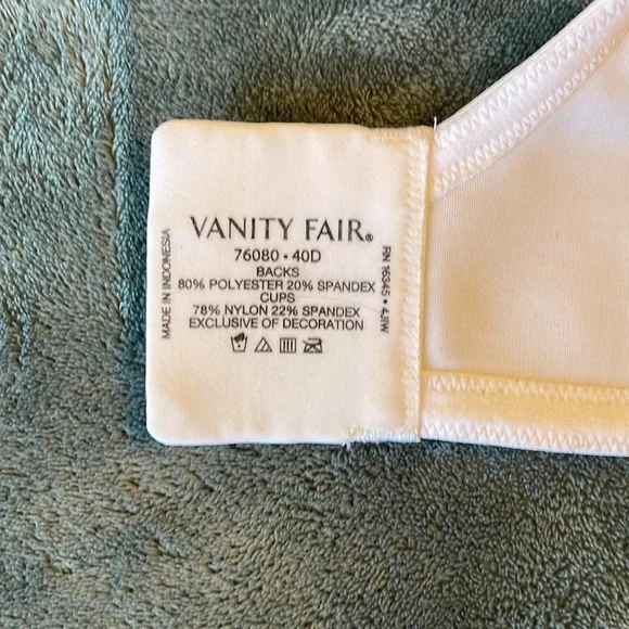 Vanity Fair Underwire Bra 40D - Picture 3 of 3